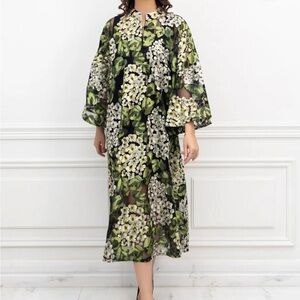 Unmatched Floral Green and Pink Dress